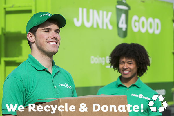 Junk 4 Good recycles and donates items from each junk removal in Devon